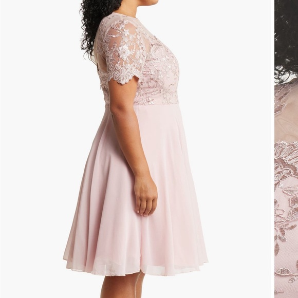 Chi Chi London Embroidered Fit and Flare Cocktail Dresss - Picture 3 of 11